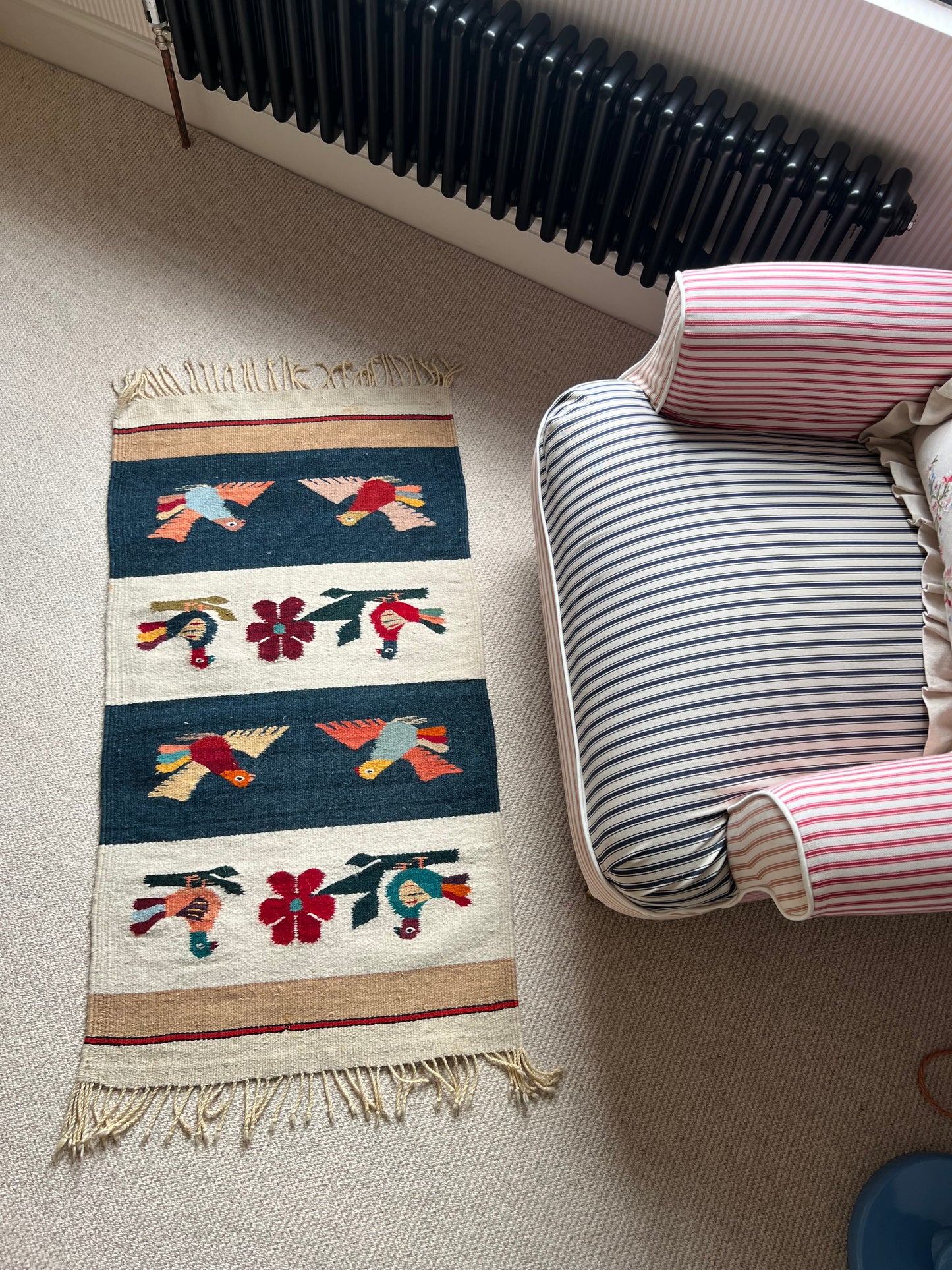Vintage Mexican Birds Rug